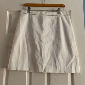 Tahari White Skirt with Gold Detail